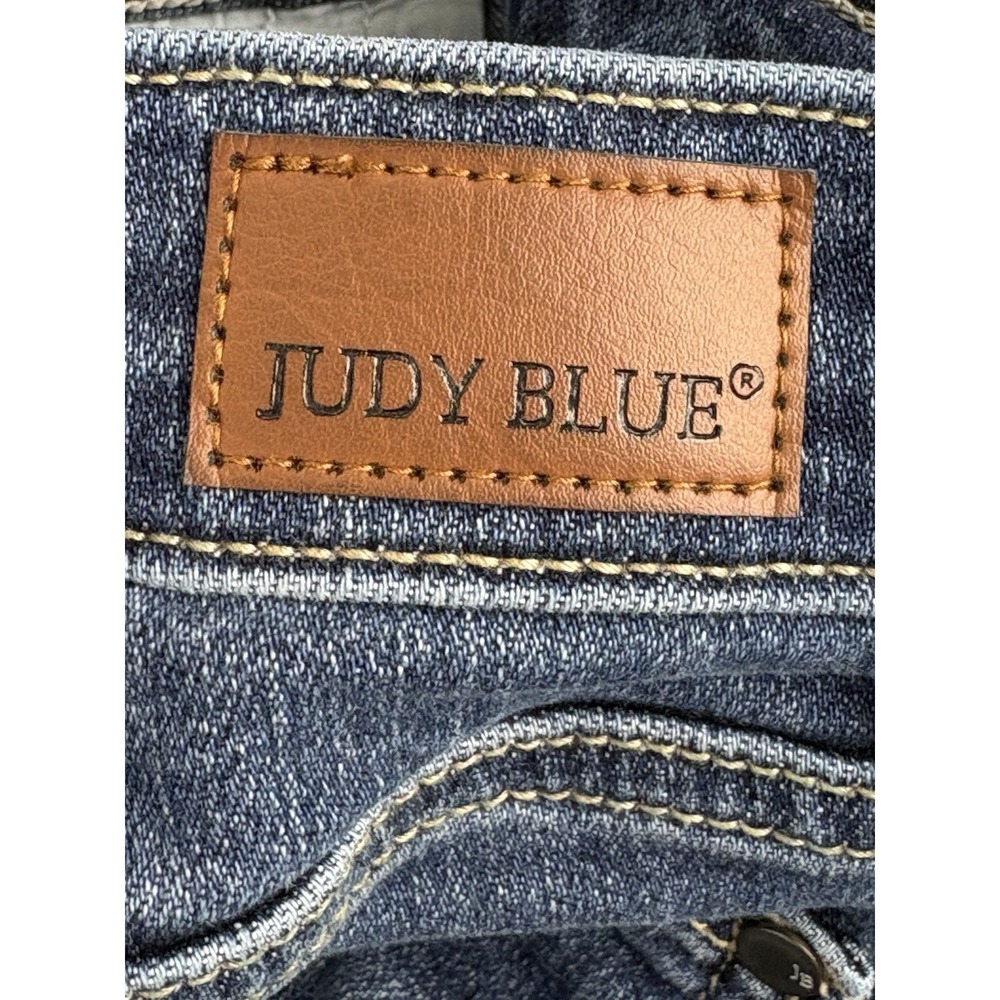 Judy Blue Trouser Flare Jeans Button Fly Dark Wash Women's 9/29 Stretch - Picture 9 of 12